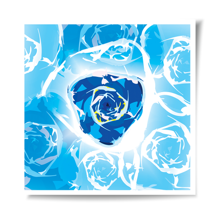 Galaktična roža modre impresije
