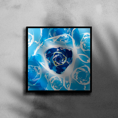 Galaktična roža modre impresije