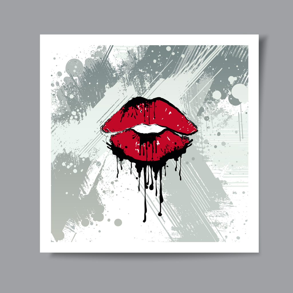 pop art, fantasy universe, cosmic love, painting, giclee print, art print, artwork, Ines Amal, digital painting, love, harmony, passion, surealism, rose, modern art, star, kiss, devotion, red lips